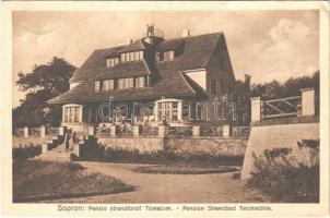 1930 Sopron, Pensio strandfürdő Tómalom. Lobenwein Harald fotóműterme kiadása (kis szakadás / small tear)