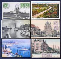 860 db régi külföldi városképes képeslap sok érdekességgel, jobbakkal / 860 old foreign city view postcards, interesting material with better ones