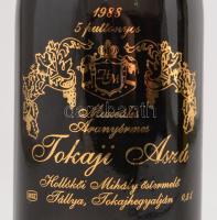 1988 Tállya, Hollókői Mihály 5 puttonyos Tokaji Aszú, bontatlan palack, 0,5 l