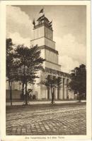 1916 Wien, Vienna, Bécs; Kriegsausstellung Wien 1916. Der Haupteingang mit dem Turm / WWI war exhibition, entry gate, flags + So. Stpl.