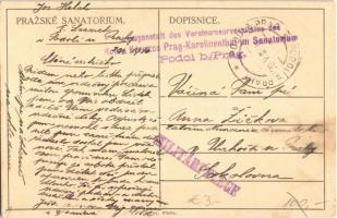 Praha, Prag, Prága, Prague;  Prazské Sanatorium. Vychodní trakt / sanatorium + "Zweiganstalt de...