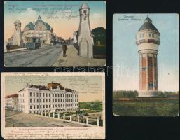 Temesvár 6 db régi képeslap, vegyes minőség