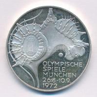 NSZK 1972D 10M Ag Olimpia T:1- (PP) German Federal Republic 1972D 10 Marks Ag Olympiad C:AU (PP) Krause KM#133