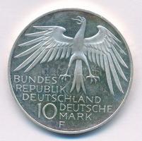NSZK 1972D 10M Ag "Olimpia" T:1- (PP) German Federal Republic 1972D 10 Marks Ag "Olym...