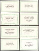40 levelezőlap magyar költők műveiből kiszemelt idézetekkel saját tokban. Nyomtatta és kiadja Kner I...