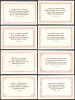 40 levelezőlap magyar költők műveiből kiszemelt idézetekkel saját tokban. Nyomtatta és kiadja Kner I...