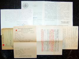 cca 1914-1943 7 db vöröskeresztes okmány