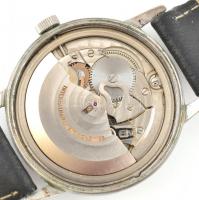 cca 1960 IWC automata karóra 854 cal. Fém tokos, jelzett, eredeti felhúzókoronával, bőr szíjjal, műk...