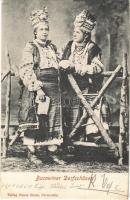 1903 Bucowiner Dorfschönen / Bukovinai szépségek / folklore from Bukowina (Bucovina), traditional costumes. Verlag Simon Gross (Czernowitz) (EK)