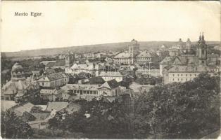 1916 Eger, látkép, zsinagóga (EB)