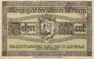 Német Birodalom/Császárság/Triberg 1918.10.9. 10M hivatalos érvénytelenítéssel T:II