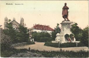 1913 Miskolc, Szemere tér és szobor, zsinagóga (EK)