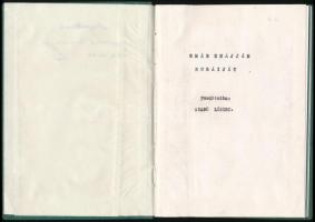 Omár Khájjám: Rubiájját. Ford.: Szabó Lőrinc. Gépelt példány, 1952-es ajándékozási sorokkal. Aranyoz...