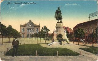 1918 Pécs, Kossuth Lajos szobor, zsinagóga (EB)