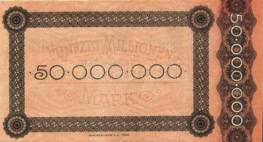 Német Birodalom/Weimari Köztársaság/Trier/Vereinigte Kreise 1923.8.14. 50.000.000M T:II