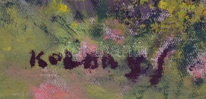 Kolba jelzéssel: Nyári táj. Olaj, vászon, enyhén sérült fa keretben, 54,5x65 cm