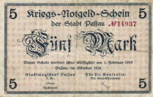 Német Birodalom/Császárság/Pasau 1918.10. 5M T:III