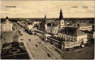 1918 Kecskemét, látkép, zsinagóga, üzletek. Fekete Gyula kiadása (EK)