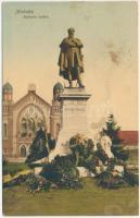 Miskolc, Szemere Bertalan szobor, zsinagóga. Dr. Trenkler Co. 1907. Mis. 26. (ázott / wet damage)