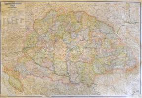 1941 Kogutowitz Magyarország térkép a trianoni és az új határokkal. Vászonra kasírozva 115x80 cm