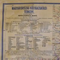 1941 Kogutowitz Magyarország térkép a trianoni és az új határokkal. Vászonra kasírozva 115x80 cm