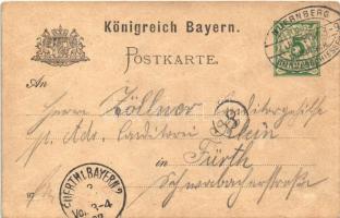 1897 (Vorläufer!) Nürnberg, Nuremberg; XII. Deutsches Bundesschiessen / 12th German federal shooting...