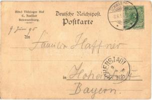 1895 (Vorläufer!) Schwarzburg (Saalfeld), Schloss von der Wiese / castle (EK)