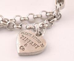 Ezüst(Ag) karkötő, Tiffany jelzéssel, nettó: 8,5 g