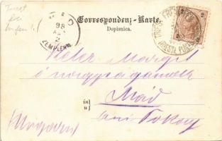 1898 (Vorläufer!) Ljubljana, Laibach; Rathhausplatz / town hall square, market