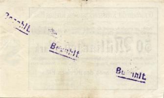 Német Birodalom/Weimari Köztársaság/ Plön/ Kreissparkasse 1923.11.5. 50.000.000.000M hivatalos érvén...