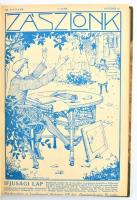 1914 Zászlónk. Ifjúsági Lap. XII. évf. 1-10. sz. Bekötött papírborítókkal, a hátsó borítók belsején ...
