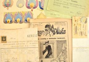 cca 1900-1946 Báró Litphay Frigyes uradalmaival kapcsolatos levelezése, irata, főleg a Lovrini (Erdé...