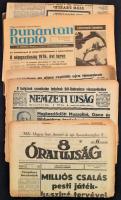 1937-1975 8 db vegyes újság és magazin (közte több újság a II. világháborúból és az 1956-os forradalom, illetve egy db 1943-as német Die Neue Gartenlauber magazin), vegyes állapotban