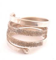 Ezüst(Ag) négysávos gyűrű, jelzett, méret: 55, nettó: 5,85 g