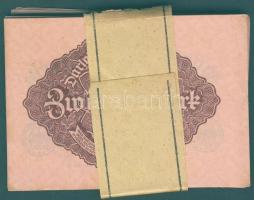 Német Birodalom/Weimari Köztársaság 1922. 2M(50x) eredeti bankjegyszalaggal T:I pár db kivételével