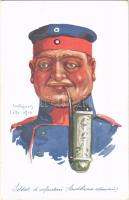 Soldat dInfanterie (Landsturm allemand) / WWI German military, infantryman. Visé Paris No. 34. Leurs Caboches art postcard s: Em. Dupuis (EK)