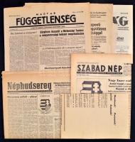 1956 okt 23.-nov 4. 10 db forradalmi újság és röplap a szabadságharc idejéből
