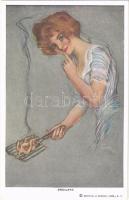 1920 Broilers. Lady art postcard. Reinthal & Newman No. 508. s: Lou Mayer