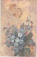1921 Romantic couple. Lady art postcard. Serie 1042-4. artist signed (EK)