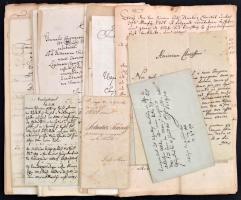 cca 1700-1850 Kb 35 db kézzel írt irat: elszámolások, kimutatások, kivonatok, levelek