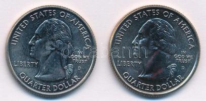 Amerikai Egyesült Államok 2006D 1/4$ "50 állam - Colorado" Cu-Ni + 2006D 1/4$ "50 áll...