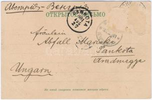 1901 Moscow, Moscou; Kremlin, Troika, folklore. Art Nouveau, litho (Rb)