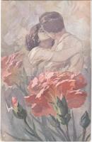 1921 Romantic couple. Lady art postcard. Serie 1042-6. artist signed (EK)