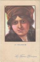 La Polonaise / French lady art postcard. Les Femmes Heroiques. Visé Paris No. 45. s: Em. Dupuis (EK)