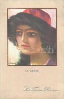 La Serbe / French lady art postcard. Les Femmes Heroiques. Visé Paris No. 47. s: Em. Dupuis (EB)