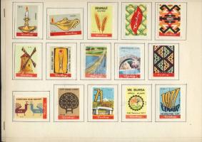 655 darabos szépen feldolgozott norvég, lengyel török, bolgár, NSZK gyufacímke-gyűjtemény mappában