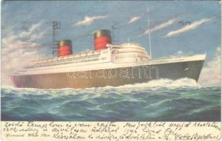 1948 RMS Queen Elizabeth Cunard White Star Line ocean liner steamship (EB)