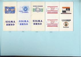 402 darabos szépen feldolgozott cseh gyufacímke-gyűjtemény mappában