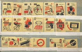 500 darabos vegyes külföldi gyufacímke-gyűjtemény mappában
