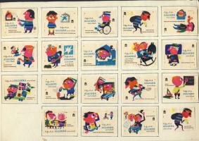 500 darabos vegyes külföldi gyufacímke-gyűjtemény mappában